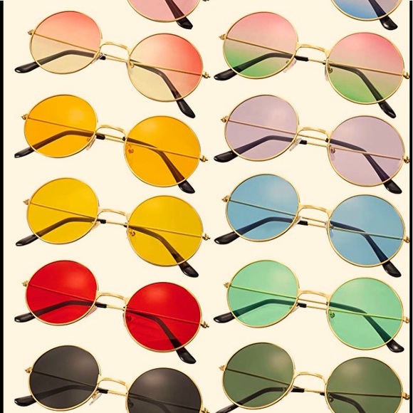 Retro - unisex - rounded 60’s sunglasses. - Picture 1 of 3